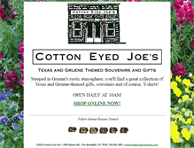 Tablet Screenshot of cottoneyedjoes.com
